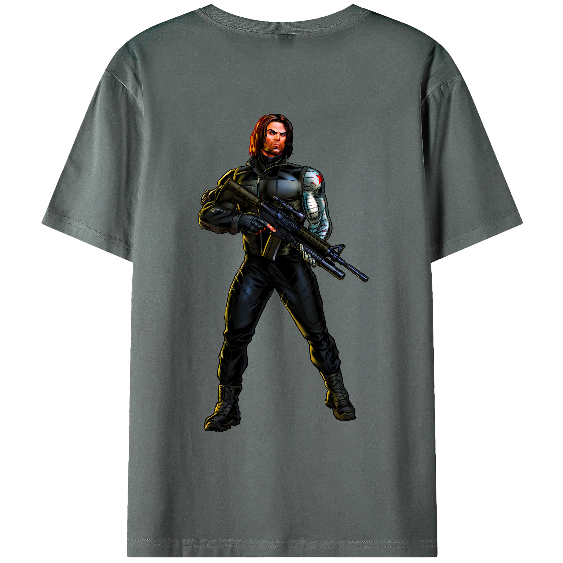 （画像用） アベンジャーズ The Avengers 綿100％ メンズ半袖Tシャツ（バックプリント） 通気性